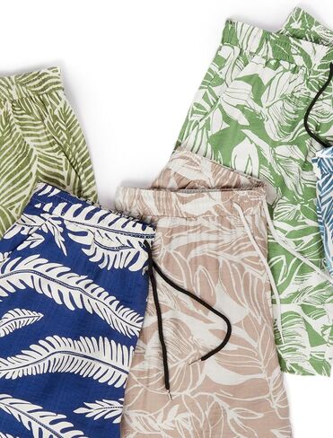 Hardaddy Men's Hawaiian Beach Shorts Lightweight Elastic Waist Lounge Pants for Travel & Sleep in Saudi Arabia