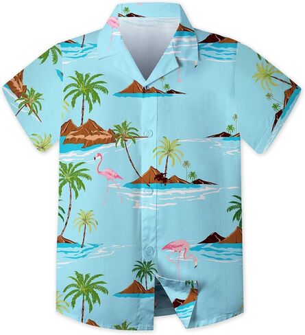 SANGTREE 3 Piece Boys Outfits Short Sleeve and Shorts Set Summer clothes | Cotton Hawaiian baby boy Beach Vacation Spring School matching in Saudi Arabia