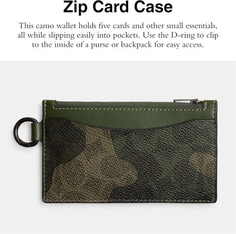 COACH Men's Zip Card Case in Signature Camo Print Billfold, One Size in Saudi Arabia
