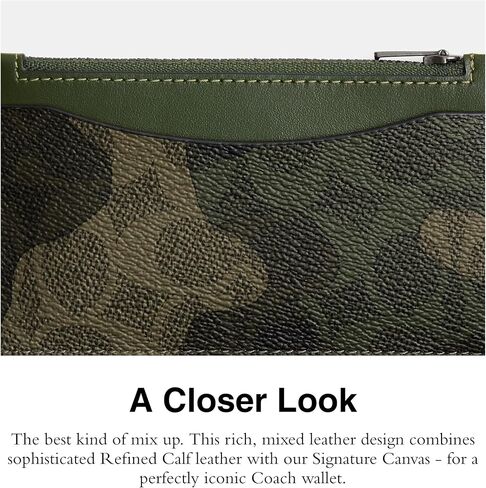 COACH Men's Zip Card Case in Signature Camo Print Billfold, One Size in Saudi Arabia