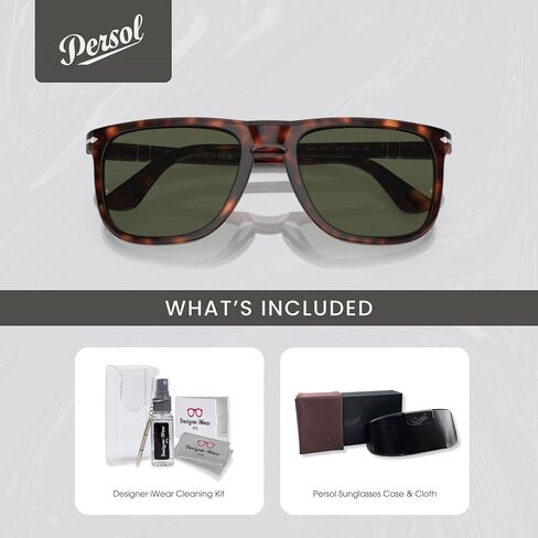 Persol PO3336S نظارة شمسية للرجال للنساء + حزمة مع مصمم Iwear مجموعة نظارات مجانية in Kuwait