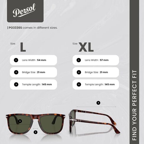 Persol PO3336S نظارة شمسية للرجال للنساء + حزمة مع مصمم Iwear مجموعة نظارات مجانية in Kuwait