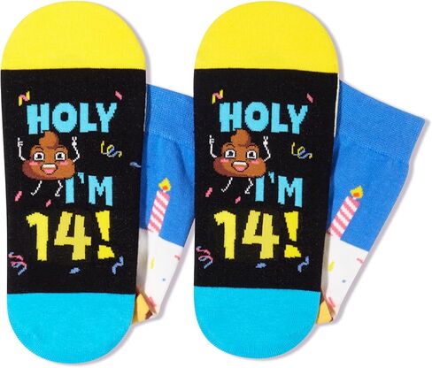 HAPPYPOP 13th Birthday Gifts Socks Ideas - Presents for 13 Year Old Teens, 13th Birthday Gifts for Boys Girls in Saudi Arabia
