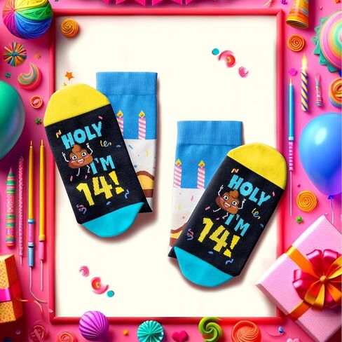 HAPPYPOP 13th Birthday Gifts Socks Ideas - Presents for 13 Year Old Teens, 13th Birthday Gifts for Boys Girls in Saudi Arabia