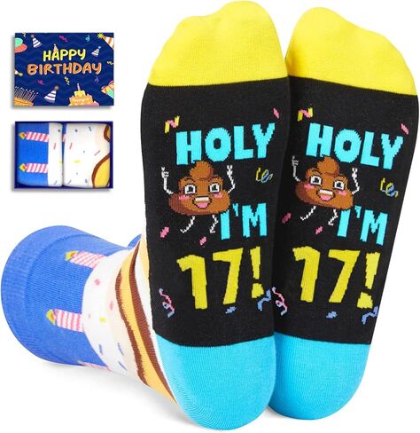 HAPPYPOP 13th Birthday Gifts Socks Ideas - Presents for 13 Year Old Teens, 13th Birthday Gifts for Boys Girls in Saudi Arabia