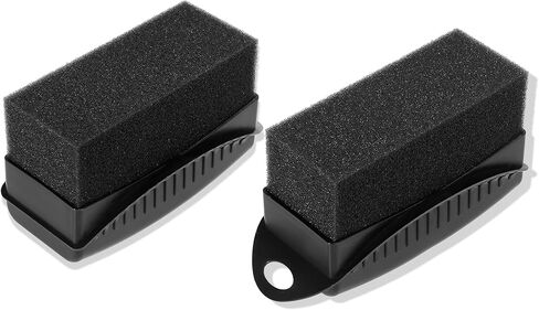 X AutoHaux 2x إطار الإطارات حافة الحافة محيط التفاصيل اللمعان اللمعان اللمسة سلاح الإسفنج رغوة الإسفنج لإطارات شاحنة السيارة شمع تلميع تنظيف القضاء بدون غطاء ومقبض الأسود in Saudi Arabia