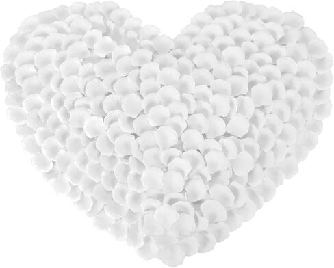 1000 Pcs Artificial Fake Rose Petals,Flower Petals for Romantic Night, Engagement, Party, Wedding, Event Flower Decorations, in Bulk(White) in Saudi Arabia