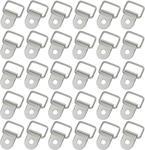 30 جهاز كمبيوتر شخصي ثقيل D-Ring Tie Downs Tie Small Down Assor Lashing Ring for RV Car Truck Boat Trailer Cargo ، Silver in Kuwait