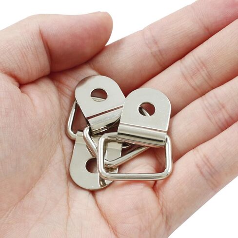 30 جهاز كمبيوتر شخصي ثقيل D-Ring Tie Downs Tie Small Down Assor Lashing Ring for RV Car Truck Boat Trailer Cargo ، Silver in Kuwait