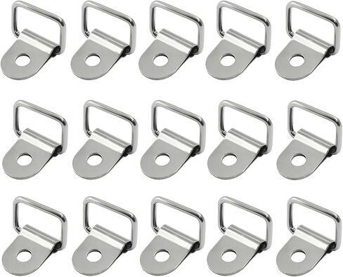 30 جهاز كمبيوتر شخصي ثقيل D-Ring Tie Downs Tie Small Down Assor Lashing Ring for RV Car Truck Boat Trailer Cargo ، Silver in Kuwait