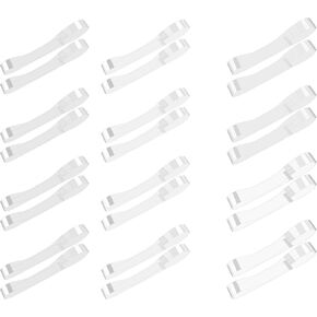 Oubaka 12 Pairs Invisible High Heel Shoe Straps Elastic Clear Shoe Laces Anti Loose Shoelace Detachable Shoe Straps Elastic Shoe Straps for Holding Loose High Heel(2 Sizes, Clear and Frosted)