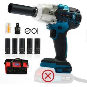 Cordless Impact Wrench 1/2 Inch for Makita 18V Battery, 737Ft-lbs(1000N.m) High Torque Brushless Impact Wrench, 2300RPM Electric Power Driver with 5 Speed, for Car, Home(Tool Only)