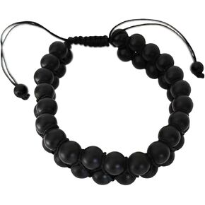 Tiger Eye Bracelet Natural Stone Adjustable Crystal Beaded Bracelet for Men Women Gifts，Natural Healing Power Gemstone Crystal Beads Unisex，Natural Obsidian Jewelry