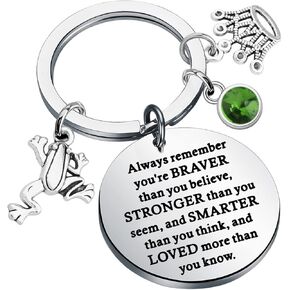 هدية مستوحاة من Wsnang Frog أنت أكثر ذكاءً مما تظن أن مجموعة Keychain Princess Fans Gox Jewelry (P Frog دائمًا KC)