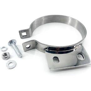 5" Chorme Mount Bracket Clamp for Peterbilt Exhaust Stack 379 359 1987-1993 Silver Replaces# 10294