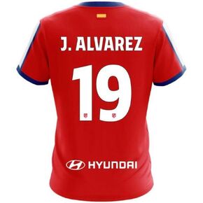 Atletico de Madrid Jersey 2025. at. Madrid Home Shirt 24/25 J. Alvarez 19#. 100% Polyester.