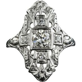 Htayekog 925 Sterling Silver Shining Vintage Hollowed Floral Zirconia Ring Promise Rings 14K White Gold, Intricate Filigree DesignCZ Diamond Eternity Ring Engagement Wedding Band Ring for Women (6)