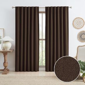 KEQIAOSUOCAI Blackout Linen Curtains 102 Inches Long, Back Tab Loop Pocket Hook Belt Long Vertical Drapes for Living Room Large Windows 50 x 102 Inch, 2 Panels, Sage Green