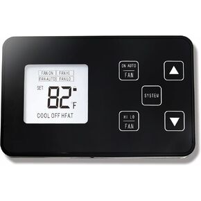 2024 3106995.032 RV LCD Screen Digital Thermostat，RV Thermostat Heat/Cool Digital 12v，Replacement for Dometic 3106995.032, Black