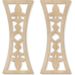 Zzbakress 2 Pcs Mid Century Modern Wall Decor Wooden Abstract Geometric Art for Home Living Room Bedroom (Style X)