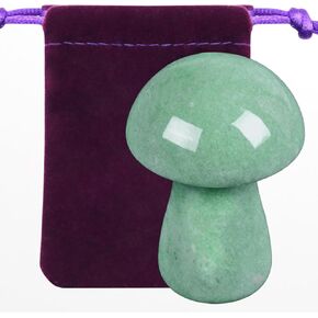 ZHIYUXI Amethyst Crystal Mushroom Sculpture Amethyst Stone Healing Crystals Gemstones Protection Crystals Mini Mushroom Ornaments Mushroom Decor for Witch Supplies Reiki Meditation 1.9" x 1.3"