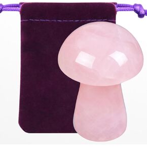 ZHIYUXI Amethyst Crystal Mushroom Sculpture Amethyst Stone Healing Crystals Gemstones Protection Crystals Mini Mushroom Ornaments Mushroom Decor for Witch Supplies Reiki Meditation 1.9" x 1.3" in Kuwait