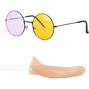 Glasses Long Nose Costume Set 2PC