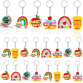 AUGSUN Teachers Appreciation Keychains Thank You Teacher Key Chain Gifts