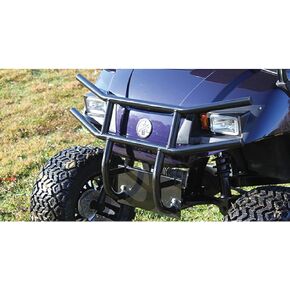 Red Hawk BG-123 Brush Guard Compatible With/Replacement For Yamaha Drive Front Black Powder Coat Steel Golf Carts