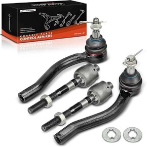 A-Premium Set of 4, Front Inner Outer Tie Rod End Kit, Compatible with Nissan 370Z 2009-2020 & Infiniti G37 2008-2010