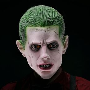 Joker Clown Halloween Scray Mask Latex creepy realistic Full Head Halloween horror Mask costume