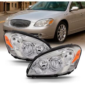 AKKON - For 2006 2007 2008 2009 2010 2011 Buick Lucerne Super | CXS | CXL Headlights Left & Right Side Headlamps