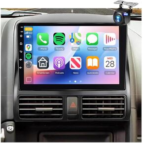 8Core 4G 64G Car Radio for Honda CRV 2002-2006 Stereo with 9inch 1280 * 720P Touchscreen/5.0 Bluetooth/WiFi/Wireless Carplay/Android Auto/Mirror Link/RDS FM/DSP 46EQ/59UIs/AHD Backup Camera MIC