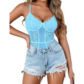 Avidlove Lingerie for Women Lace Bodysuit Sexy Teddy Lingerie Top One Piece Mini Babydoll Nightgown in Saudi Arabia