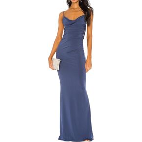Owl's-Yard Women Bodycon Long Dress Solid Color Spaghetti Strap Cocktail Dress Summer Party Backless Sling Dress