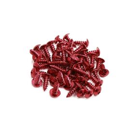 50pcs 5mm دراجة نارية حمراء سيارة معدنية جولة صليب رأس البراغي النقر على مسامير الصدمات الباسكال الاستبدال العالمي مستقر