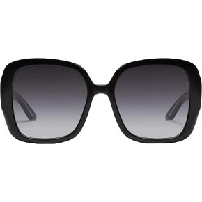 Quay - Women's Sunglasses, Square Lenses with UV Protection (Full Glam, Black/Smoke)