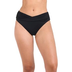 La Blanca Women's Island Goddess Mid-Waist Twist Front Swimsuit Bottom