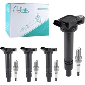 4PCS UF507 Ignition Coil Pack & 4503 Spark Plugs For Toyota Avalon Camry RAV4 Highlander Sienna Tundra Land Cruiser Land Cruiser,Scion tc,Lexus ES300H IS250 GX460 LS460 LS600H LX570 GS300