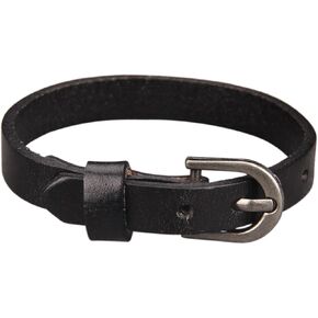 Mens and Womens Simple Retro Leather Wristband Adjustable Bracelet