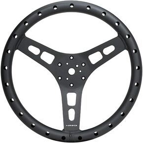 NRG Innovations NRG-RST-025MB-1 Reinforced Steering Wheel - 350mm Sport Full Aluminum Light Weight Welded Steering Wheel