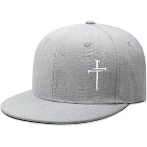 Christian Hats for Men Women - Cross Faith Flat Snapcback Hats - Religious Gifts for Thanksgiving Christmas