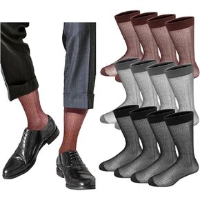 Cityelf Multi Pack Men Silk Silk Sheer Men Dress Dress Socks Ultra Thin Nylon Sox Summer Summer Cool Crew Socks