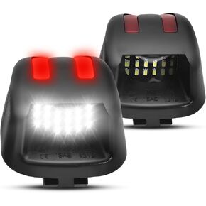 LESAUCE LED LECK LIGHT LIGHT for Nissan Frontier Armada Titan Xterra ، Suzuki Ciarator Bickup Truck ، 18 SMD 6500K White Red على شكل حرف U ، حزمة من 2