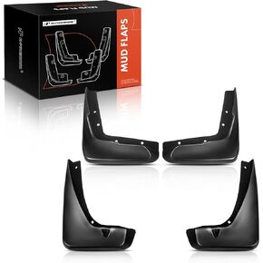 A-Premium Set of 4PCS Mud Flaps Splash Guards Mudguards Mudflaps with Hardware Kits Accessory Compatible with Chrysler 300, 2013-2017, Sedan, Black Color, Front and Rear (Driver & Passenger Sides)