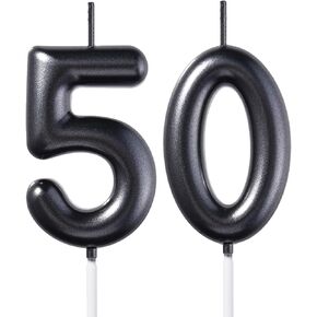2.35 بوصة الذهب 50 شموع عيد ميلاد ، 3D الماس رقم 50 الكعكة Topper للبنين الفتيات زخارف حفلة عيد ميلاد الطرف