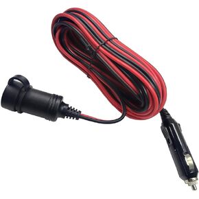 Cigarette Lighter Extension Cord - 25 Foot Car Cigarette Lighter Adapter Male to Female Socket Extension Cable 12V 24V Plug Socket Power Charger Port 16AWG Heavy Duty (25ft)