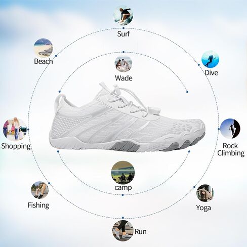 Voyabarefoot Shoes for Women Men 2026 Upgrade Wide Toe Box Barefoot Hiking Sandals,Non-Slip Adjustable Water Shoes for Beach Walking Travel, Comfortable Slip On Walking Shoes in Kuwait