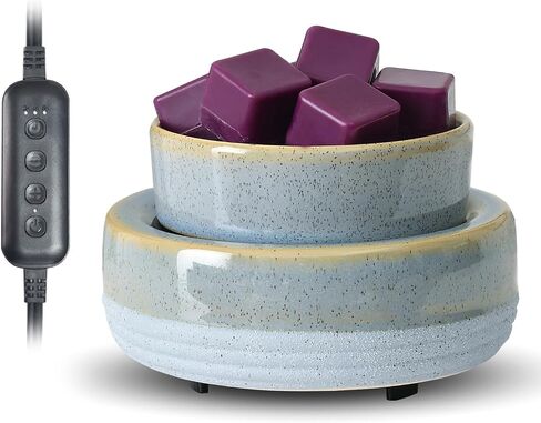 Candle Wax Melt Warmer with Timer Ceramic Electric Wax Melt 4-in-1 Oil Burner Adjusting Temperature Fits Yankee Large Jar Scented Candle for Home Decor Birthday Gifts for Women Mom Grandma Girls in Saudi Arabia