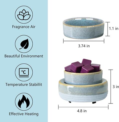 Candle Wax Melt Warmer with Timer Ceramic Electric Wax Melt 4-in-1 Oil Burner Adjusting Temperature Fits Yankee Large Jar Scented Candle for Home Decor Birthday Gifts for Women Mom Grandma Girls in Saudi Arabia